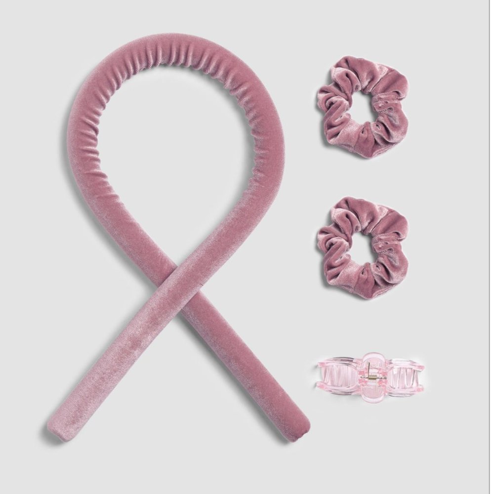 Heatless Hair Curler Curls Ribbon With Hair Clips And Scrunchie - NWT